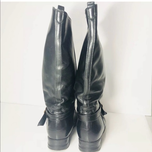 Leather Equestrian Riding Boots 7m Made In Canada - Picture 6 of 8
